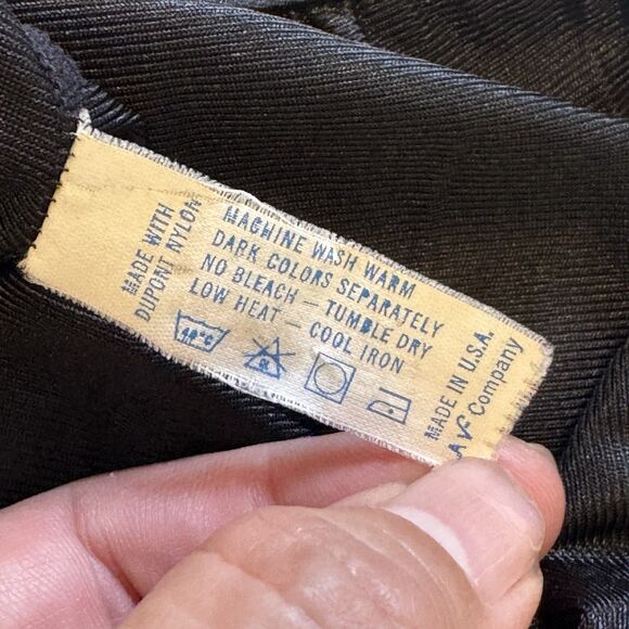 VINTAGE 70s 80s VANITY FAIR Lingerie Black Nylon Lace Trim Half Slip Medium - Picture 5 of 6